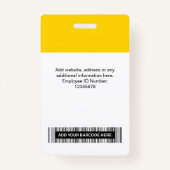 カスタム金ゴールド従業員の写真IDロゴ名バッジ バッジ (裏面)