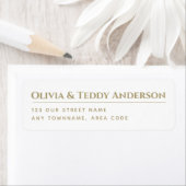 カスタム金ゴールド文字エレガントシンプル差出人住所 ラベル (インサイチュ)