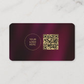 カスタム金ゴールド文字ロゴの丸い角をアップロード 名刺 (裏面)