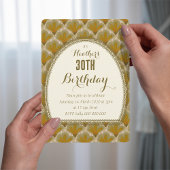 カスタム金ゴールド水彩予測できなフローラ誕生日 招待状