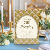 カスタム金ゴールド水彩予測できなフローラ誕生日 招待状