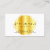 カスタム金ゴールド白モダンエレガントシンプルテンプレート 名刺 (正面)