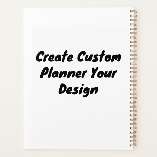 カスタム金ゴールド螺旋綴じ付きソフトカバープランナー プランナー手帳 (裏面)