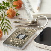 カスタム金ゴールド記念の翼がフォトキーチェーンを追加 キーホルダー (正面右)