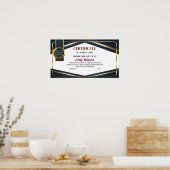 カスタム金ゴールド認定書 ポスター (キッチン)