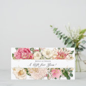 カスタム金ゴールド贈与証ヴィンテージ白フローラ (スタンド正面)