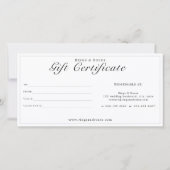 カスタム金ゴールド贈与証ヴィンテージ白フローラ (裏面)