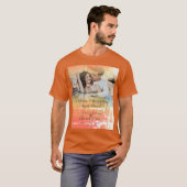 カスタム金ゴールド輝くオーバーレイ写真記念日 Tシャツ (正面フル)