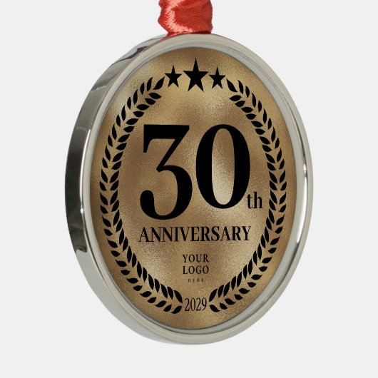 カスタム金ゴールド30周年記念クリスマス メタルオーナメント (右)