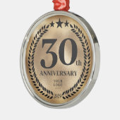 カスタム金ゴールド30周年記念クリスマス メタルオーナメント (左)