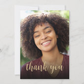 カスタム金ゴールド30歳の誕生日パーティー サンキューカード (正面)