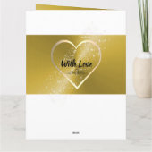 カスタム金ゴールド50番目の誕生日カード カード (裏面)