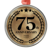 カスタム金ゴールド75th Business Anniversaryクリスマス