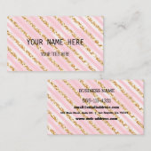 カスタム金ゴールド・ピンク 名刺 (正面/裏面)