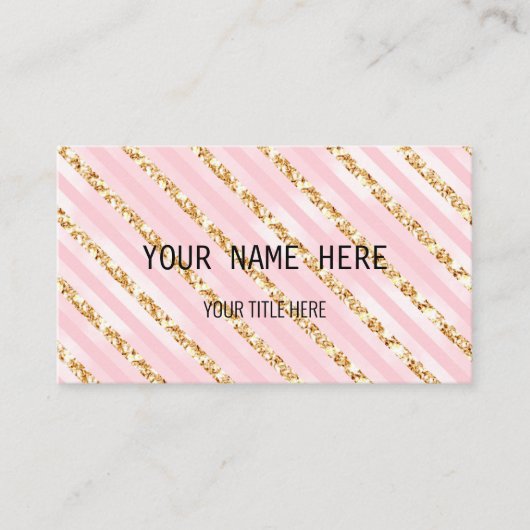 カスタム金ゴールド・ピンク 名刺 (正面)
