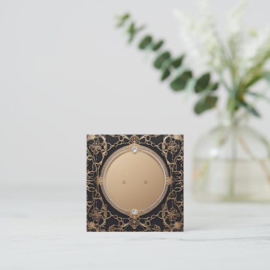 カスタム金ゴールド"フィリグリーのスタッドイヤリング表示カード 予約カード (スタンド正面)