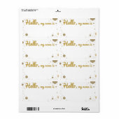 カスタム金六角名タグ ラベル (フルシート)