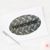 カスタム金属作業名プレート 楕円形シール (封筒)