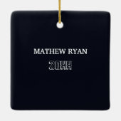 カスタム銀河系チェス駒チェスモダンクリスマス セラミックオーナメント (裏面)