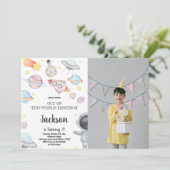 カスタム銀河系パーティー招待状 招待状 (スタンド正面)