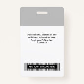 カスタム銀社員の写真IDロゴ名バッジ バッジ (裏面)