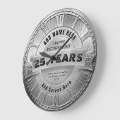 カスタム銀退職賞受賞 ラージ壁時計 (傾斜)