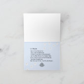 カスタム銃を持った警察官感謝カード サンキューカード (内部)