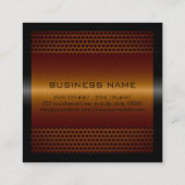 カスタム銅スエレガントテンレス金属 スクエア名刺 (裏面)