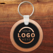 カスタム銅プロモーションビジネスロゴブランド キーホルダー (正面)