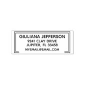 カスタム長方形クリーンおよび澄んあり ラバースタンプ (インプリント)