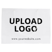 カスタム長方形ロゴのエレガントショッピング ラージペーパーバッグ (裏面)