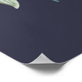 カスタム開花水彩ウェルカムポスター ポスター (角)