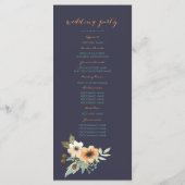 カスタム開花水彩結婚式 プログラム (裏面)