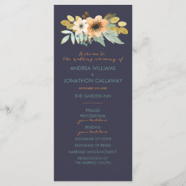 カスタム開花水彩結婚式 プログラム