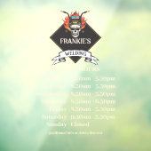 カスタム開館時間レトロ溶接ワークショップロゴ ウィンドウサイン (シート3)