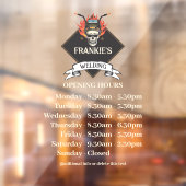 カスタム開館時間レトロ溶接ワークショップロゴ ウィンドウサイン (シート2)