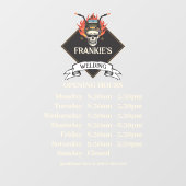 カスタム開館時間レトロ溶接ワークショップロゴ ウィンドウサイン (シート)