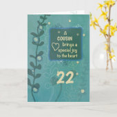 カスタム関係と年齢宗教誕生日グリーン カード (黄色い花)