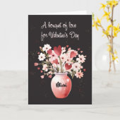 カスタム関係ミミバレンティヌデイブーケラブ カード (黄色い花)