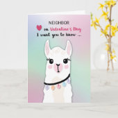 カスタム関係、隣人ラマスバレンタインデー カード (黄色い花)