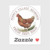 カスタム防水Henファームコーヒーカップのサーモロゴ シール (シート)