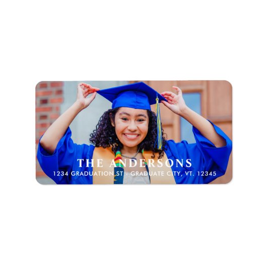 カスタム院写真パーソナライズされた差出人住所 ラベル (正面)