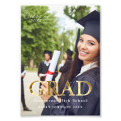 カスタム院写真名卒業パーティーポスター フォトプリント            (正面)