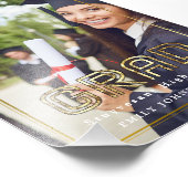 カスタム院写真名卒業パーティーポスター フォトプリント            (角)