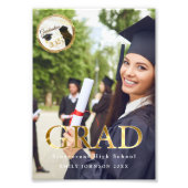 カスタム院写真名卒業パーティーポスター フォトプリント            (正面)