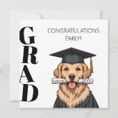 カスタム院生かわいいゴールデンレトリエバードッグ カード (正面)