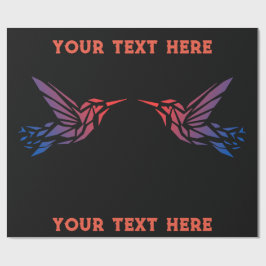 カスタム離れ右の鳥の画像または写真のラッピング ラッピングペーパー