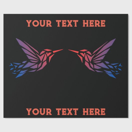 カスタム離れ右の鳥の画像または写真のラッピング ラッピングペーパー (フラット)