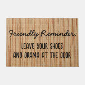 カスタム離れ靴とドラマを玄関でおもしろい見る ドアマット (正面)