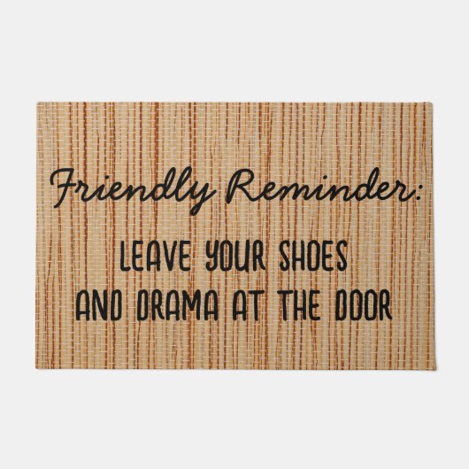 カスタム離れ靴とドラマを玄関でおもしろい見る ドアマット (正面)
